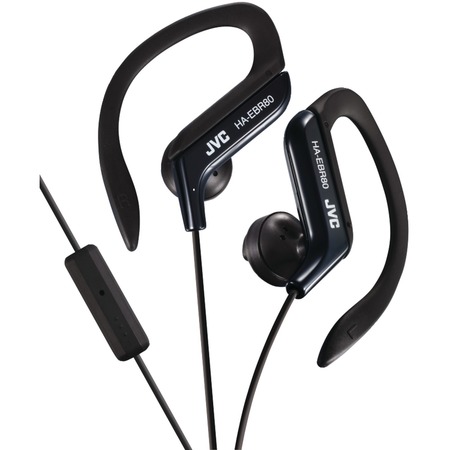 JVC In-Ear Sports Headphones with Microphone and Remote (Black) HAEBR80B